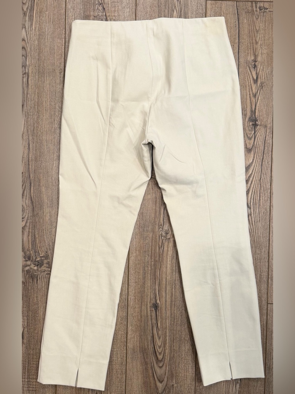 Vince Bobbi High-Rise Stitch-Seam Ponte Legging Gesso Beige Women's Size L - Picture 2 of 3
